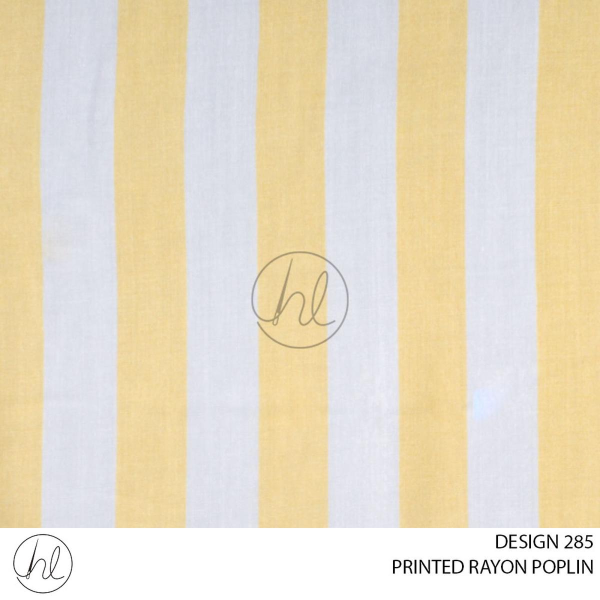 RAYON POPLIN PRINT 51 PER M YELLOW DESIGN 285 150CM WIDE