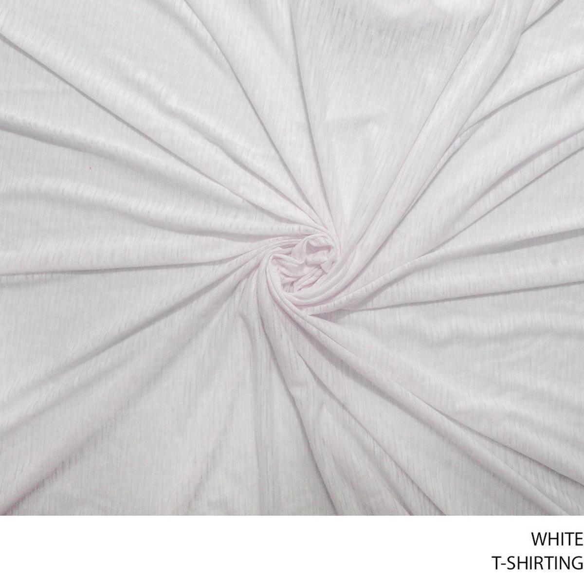 T-SHIRTING FABRIC WHITE ROLL ROLL 003