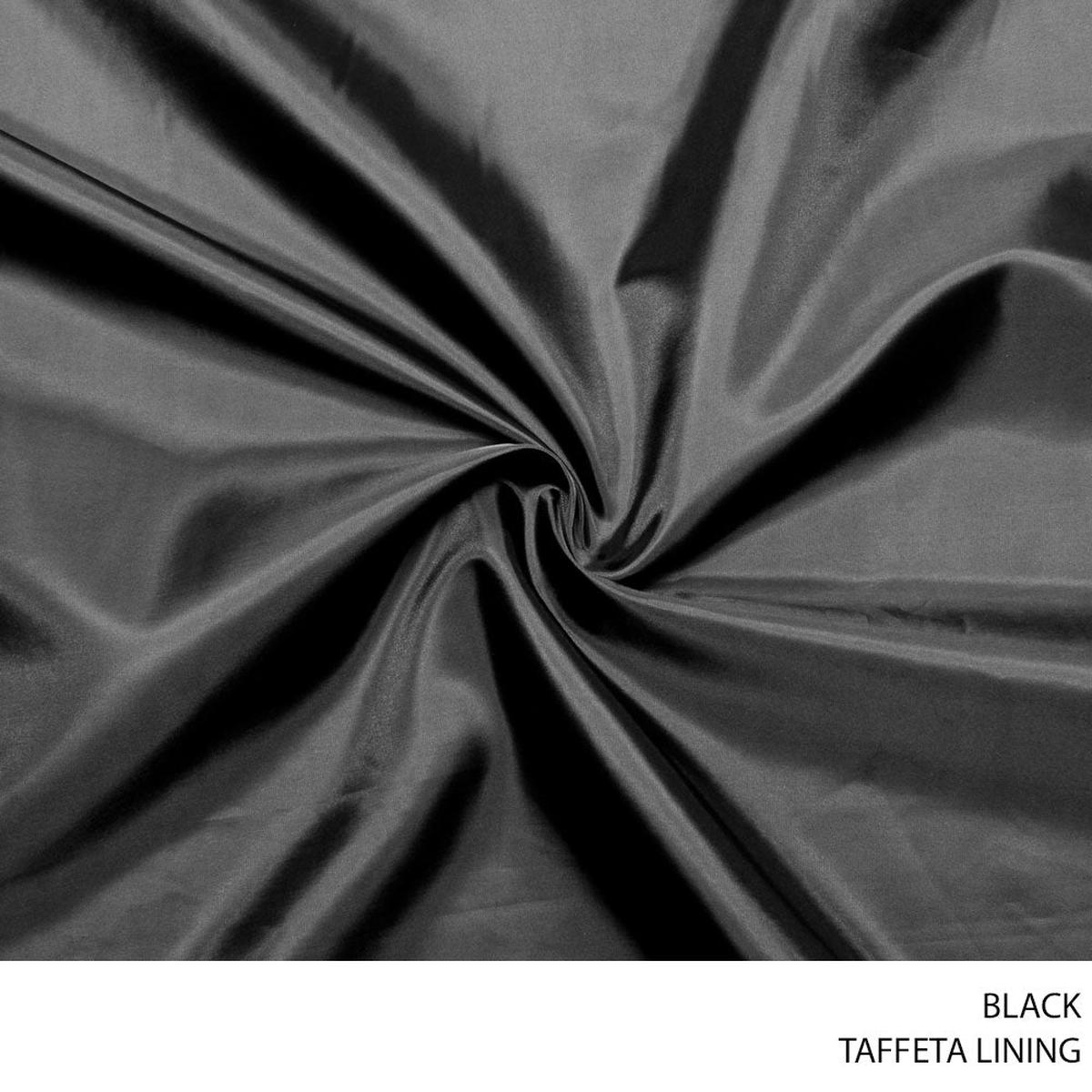 TAFFETA LINING FABRIC 150CM BLACK ROLL ROLL 001