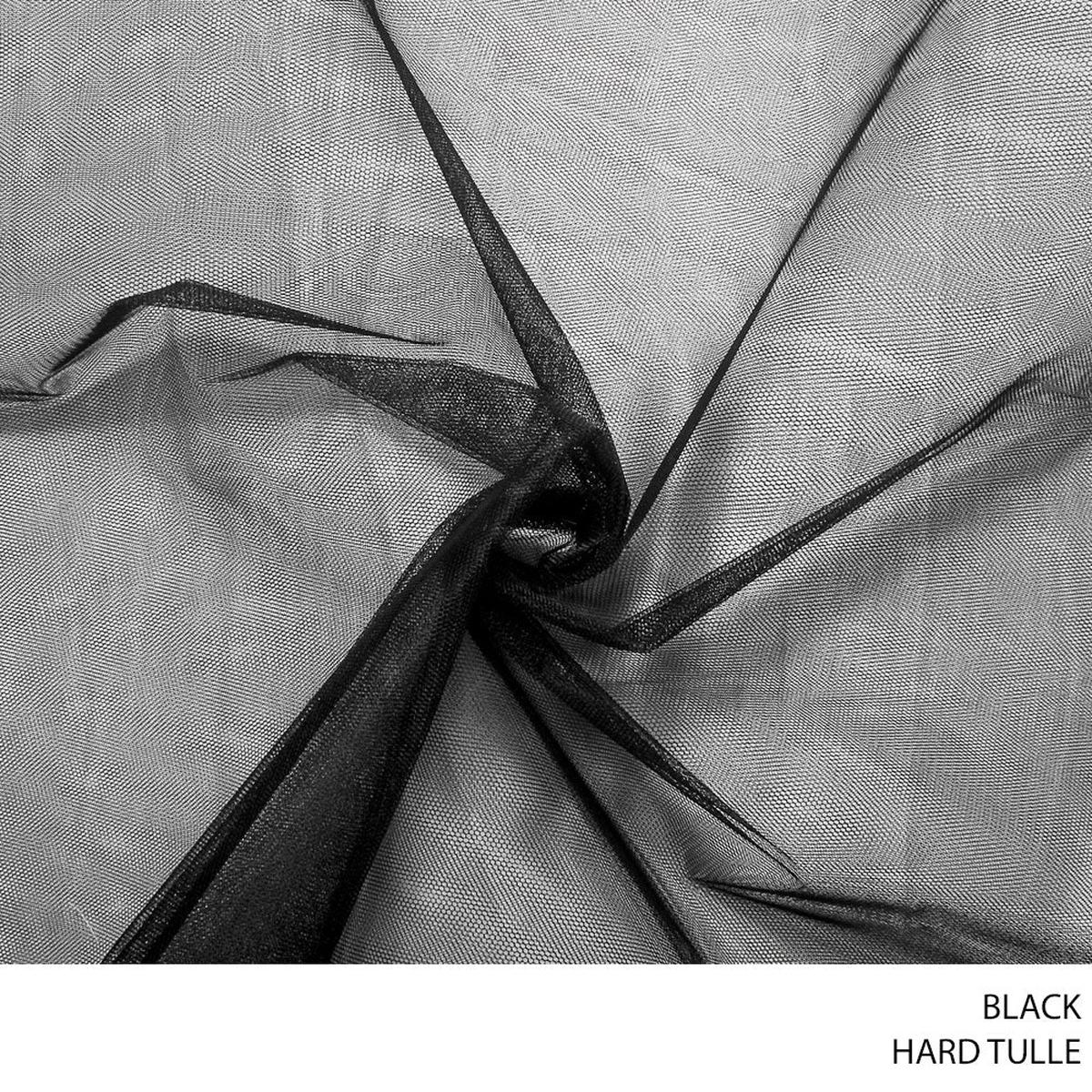 TULLE HARD FABRIC 150CM BLACK