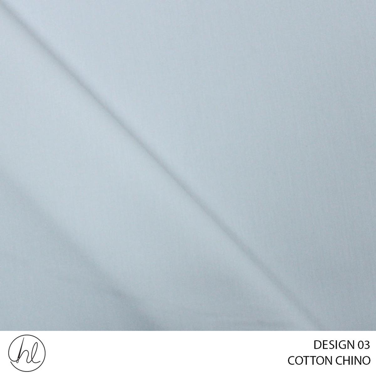 COTTON CHINO FABRIC 150CM WHITE