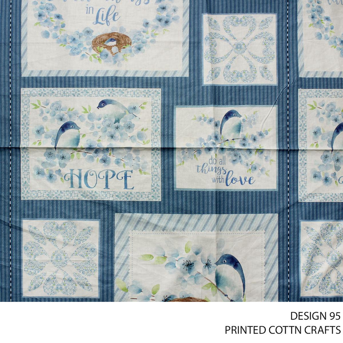 COTTON CRAFT DIGITAL FABRIC DEN/BLUE ROLL ROLL 004
