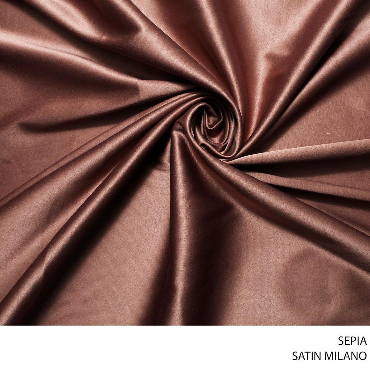 SATIN MILANO FABRIC 150CM SEPIA