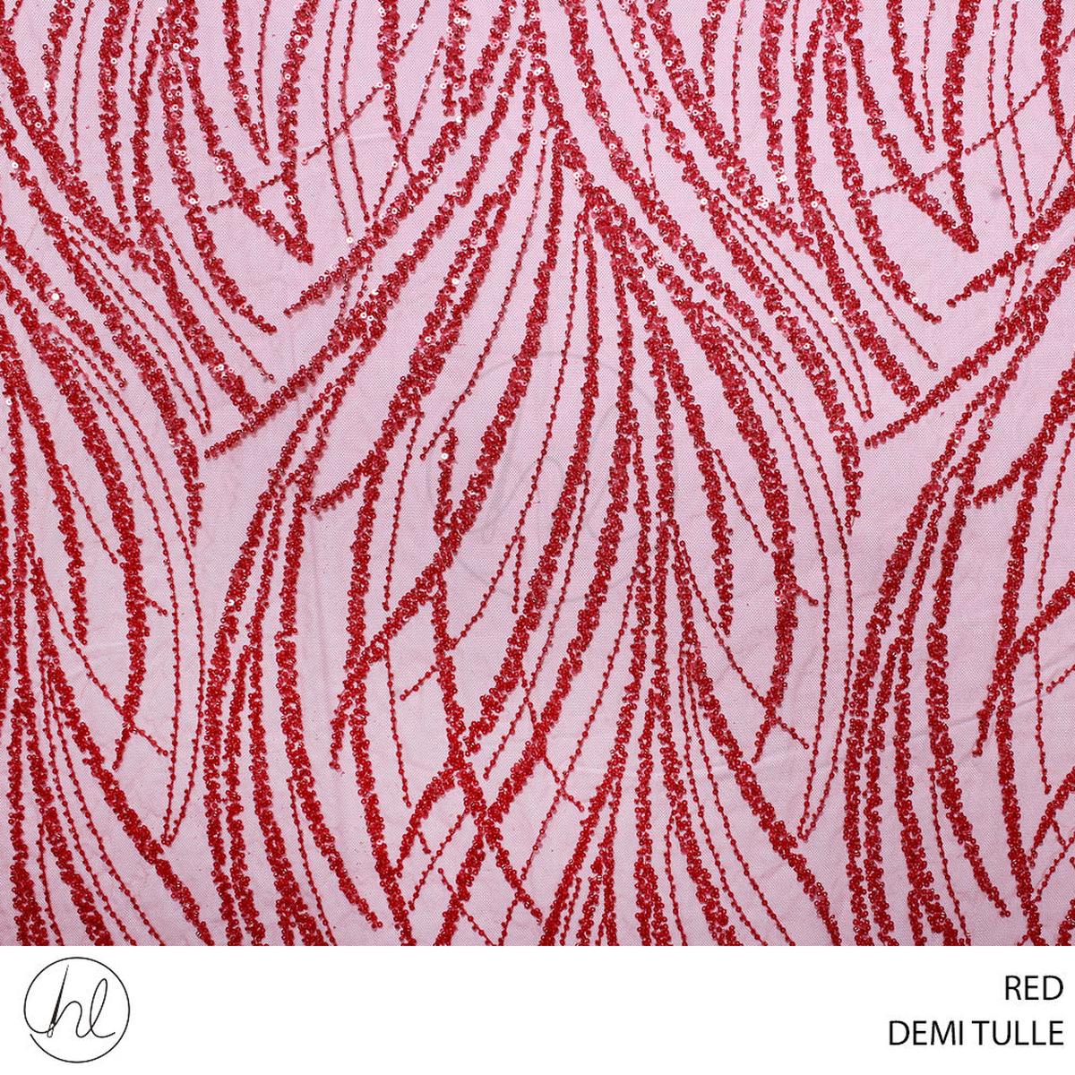 TULLE DEMI FABRIC 140CM RED ROLL ROLL 001