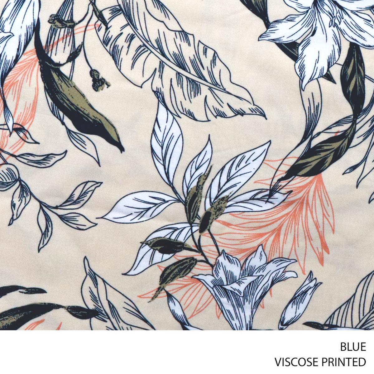 Viscose Printed Blue Roll 002