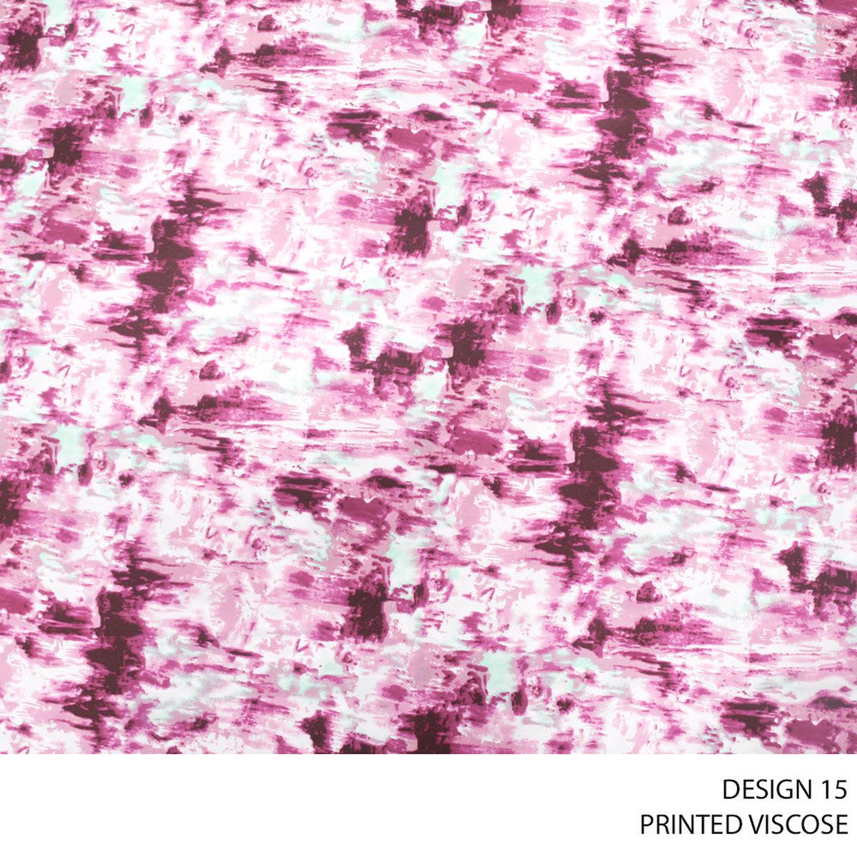 VISCOSE PRINTED FABRIC 140CM ROSE PINK ROLL ROLL 001