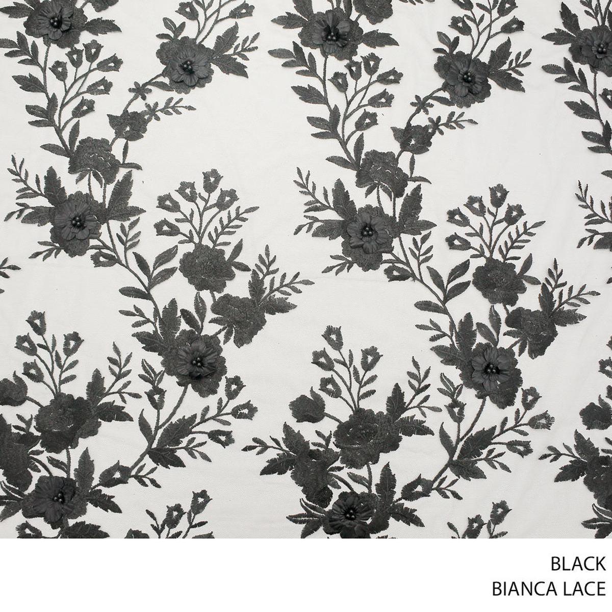 BIANCA FABRIC 140CM BLACK ROLL ROLL 001