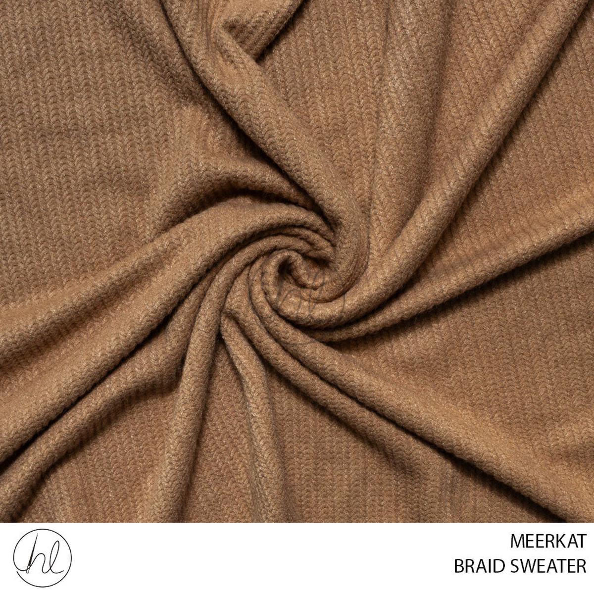 BRAID SWEATER 51 MEERKAT 150CM PER M