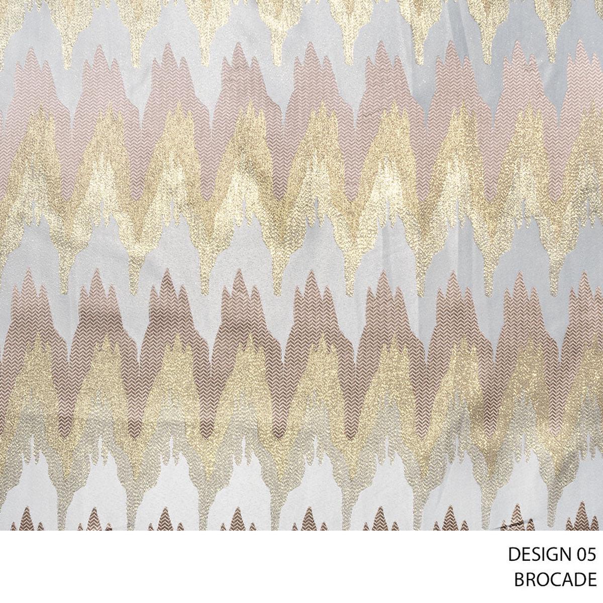 BROCADE FABRIC 140CM BEIGE ROLL ROLL 001