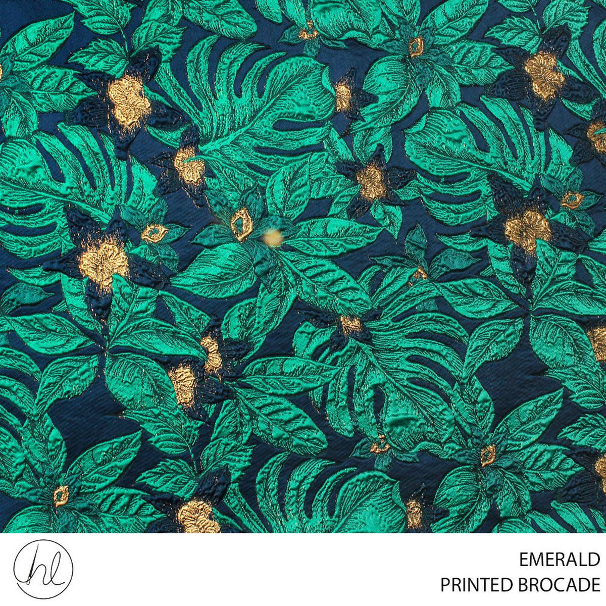 BROCADE PRINTED 150CM EMERALD ROLL ROLL 001