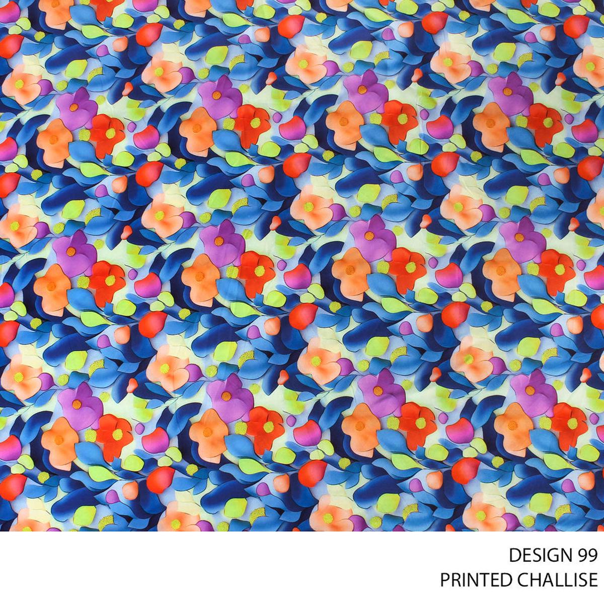 CHALLIS PRINTED FABRIC 150CM LIME ROLL ROLL 001