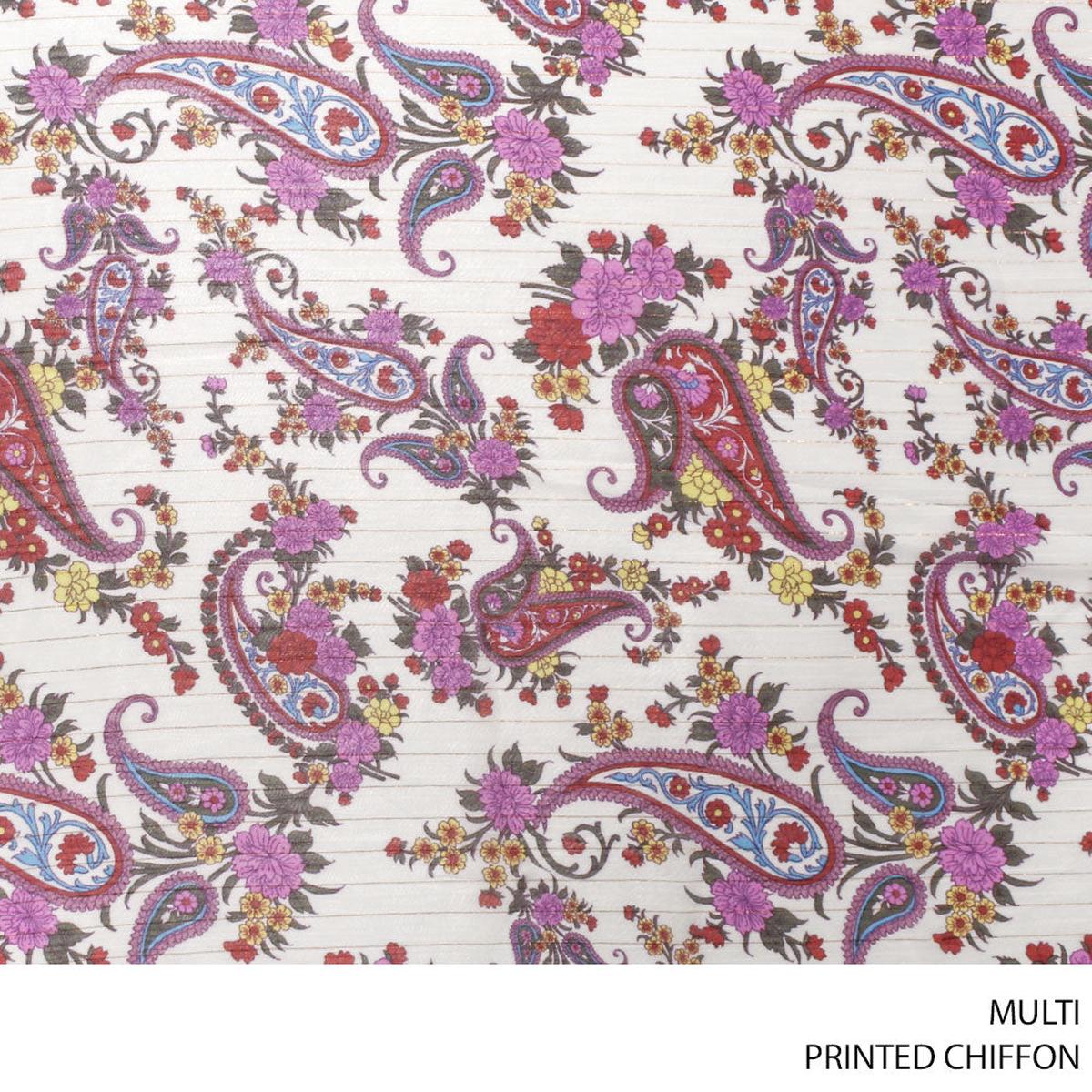 CHIFFON PRINTED FABRIC MULTI