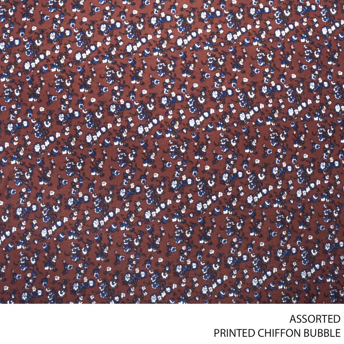 CHIFFON PRT BUBBLE FABRIC ASSORTED