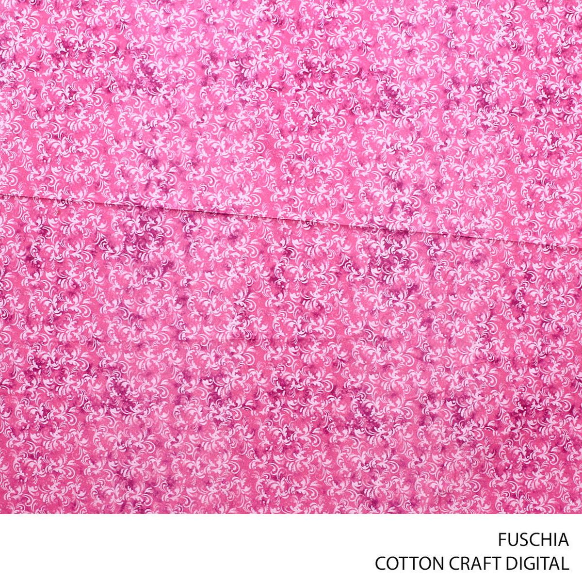 COTTON CRAFT DIGITAL FABRIC FUCHSIA ROLL ROLL 001