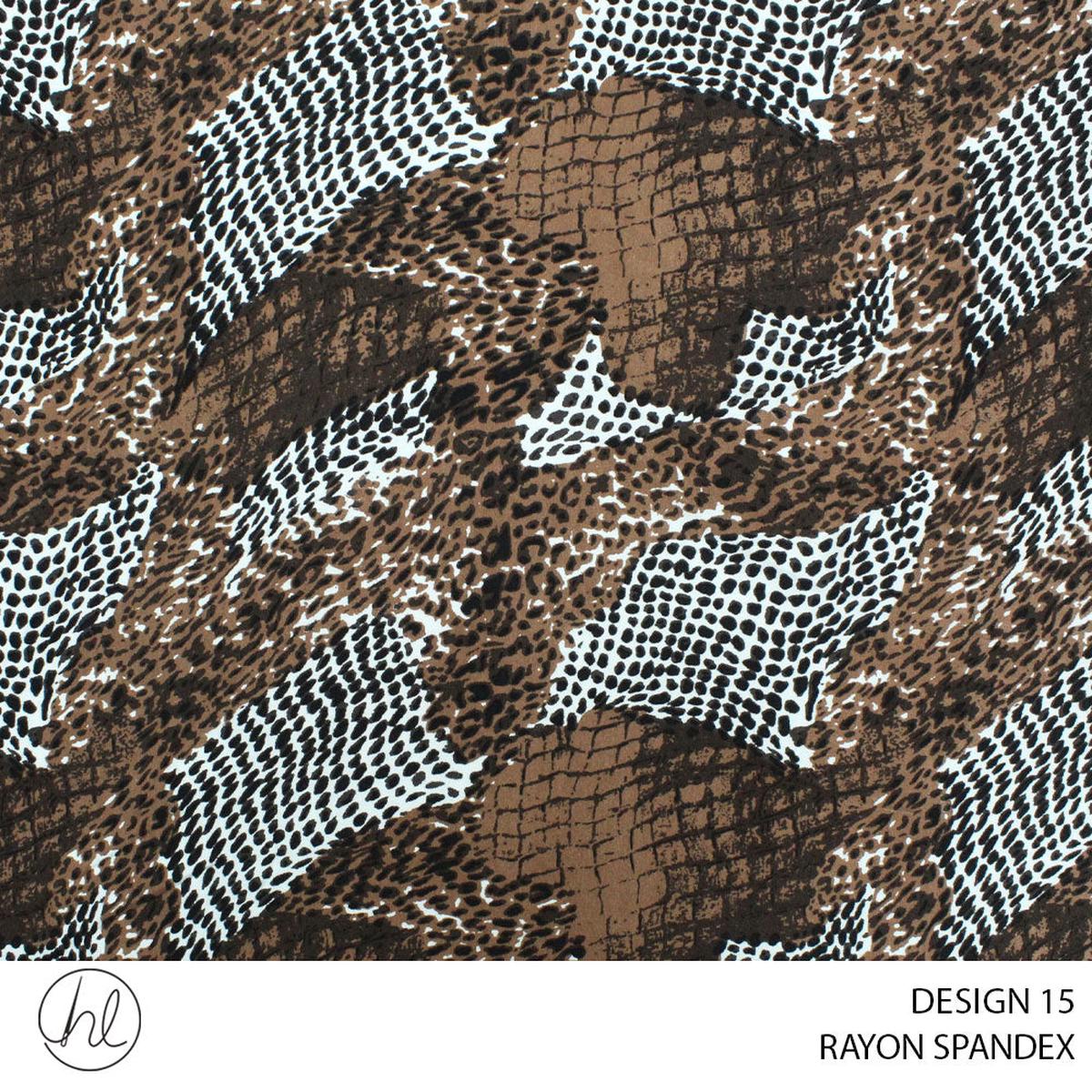 RAYON SPANDEX DESIGN 15 150CM WIDE PER M51