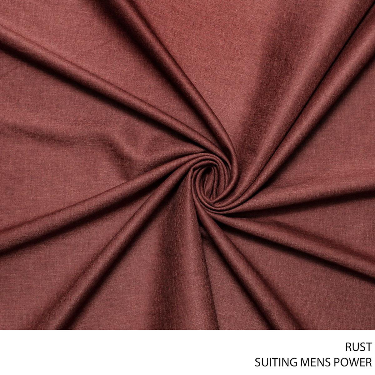 SUITING MENS POWER FABRIC 150CM RUST ROLL 001 1