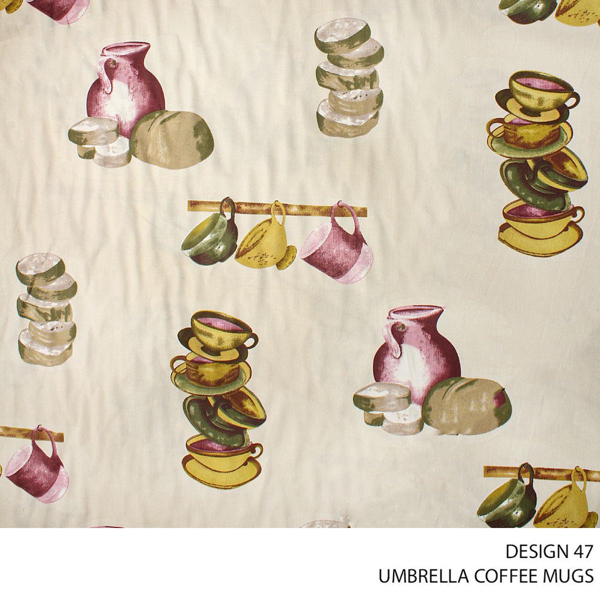 UMBRELLA COFFEE MUGS CREAM FREE EACH