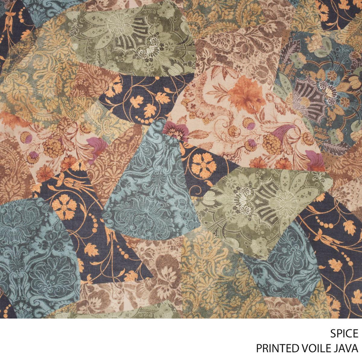 VOILE PRT JAVA FABRIC SPICE ROLL ROLL 001
