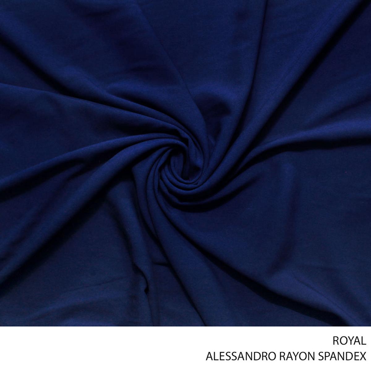 ALESSANDRO RAYON SPANDEX FABRIC ROYAL ROLL ROLL 001