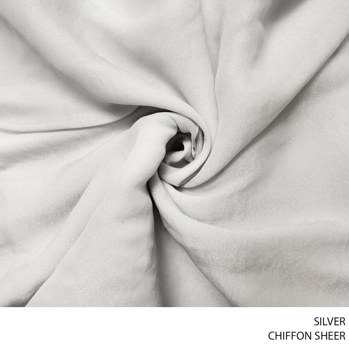 CHIFFON SHEER FABRIC SILVER ROLL ROLL 001