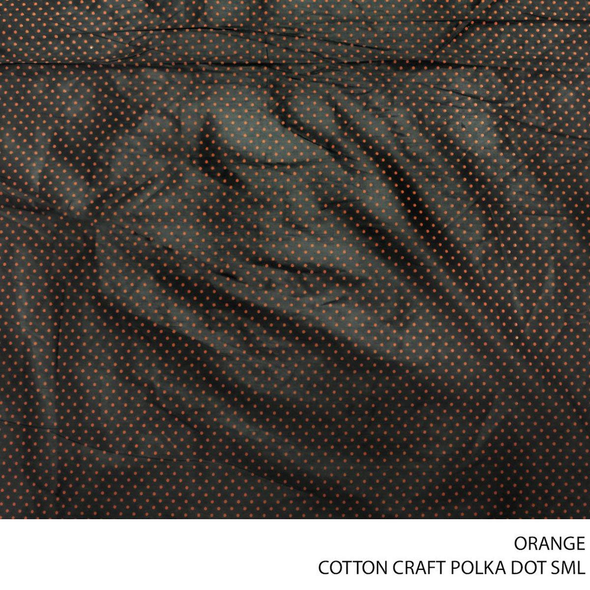 COTTON CRAFT POLKA DOTS SML FABRIC ORANGE ROLL ROLL 001