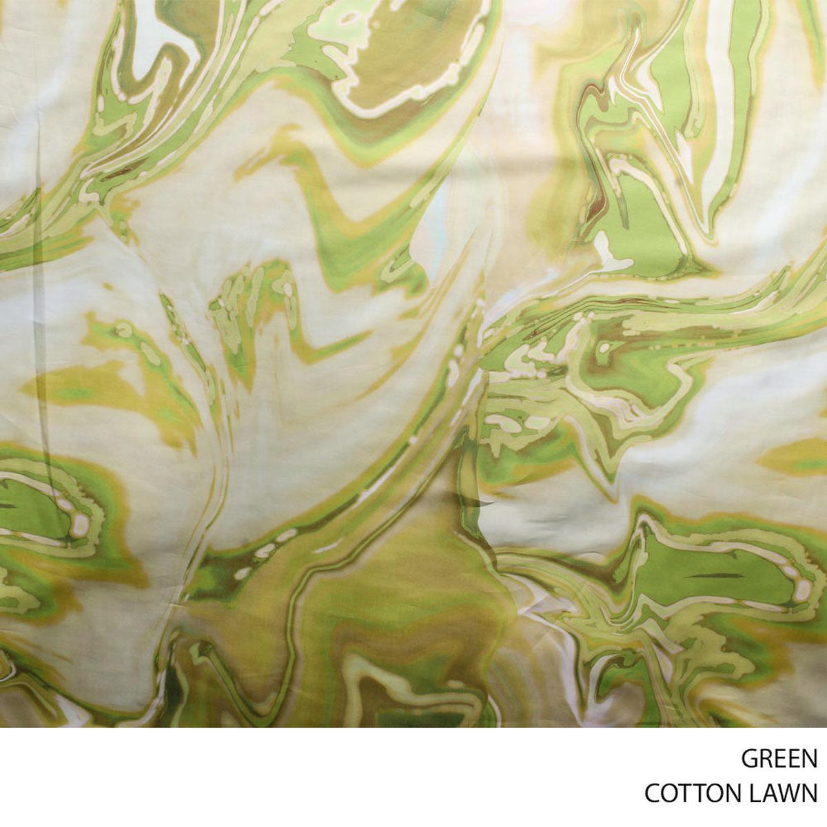 COTTON LAWN FABRIC GREEN ROLL ROLL 001