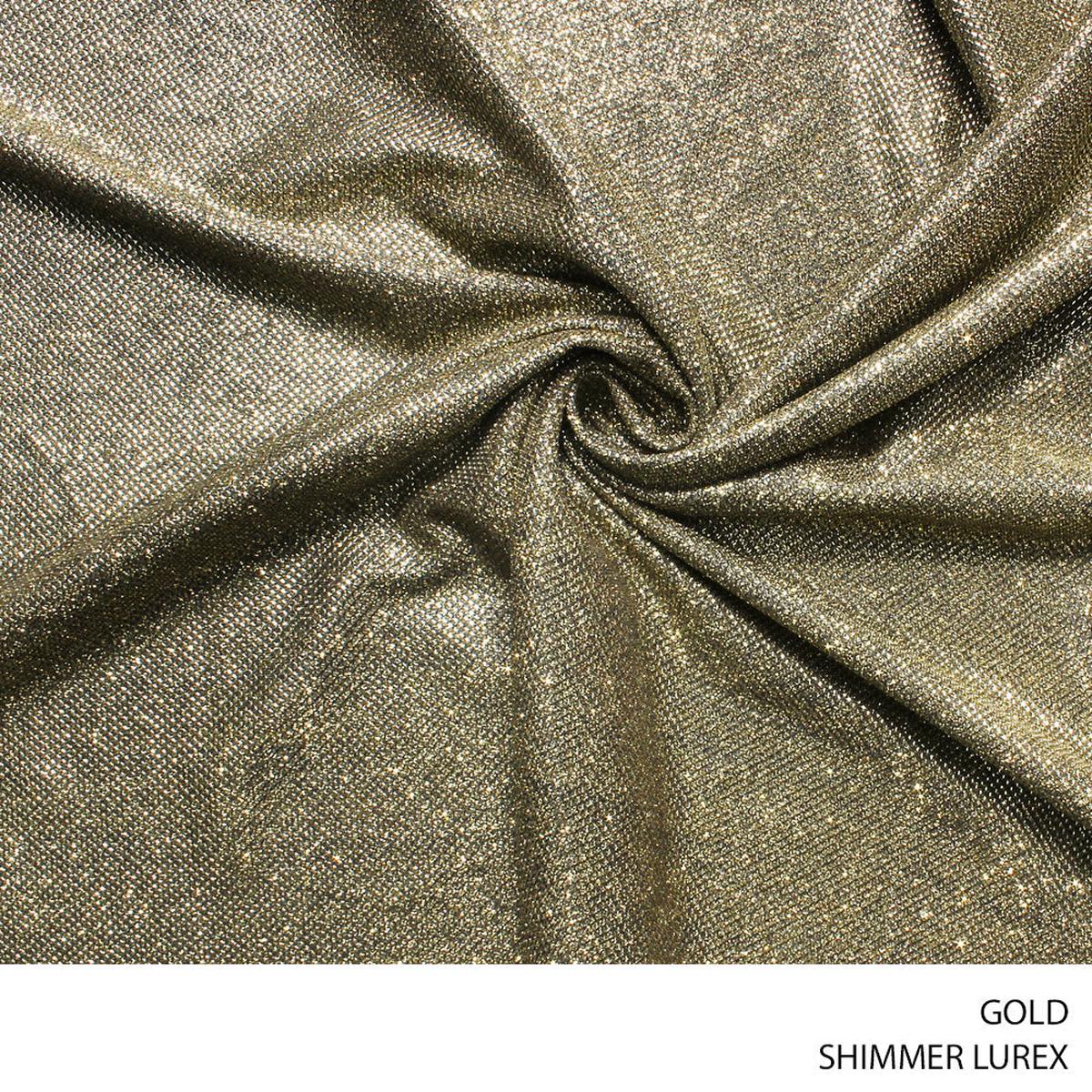 SHIMMER LUREX POLYESTER BONDED FABRIC GOLD ROLL ROLL 001