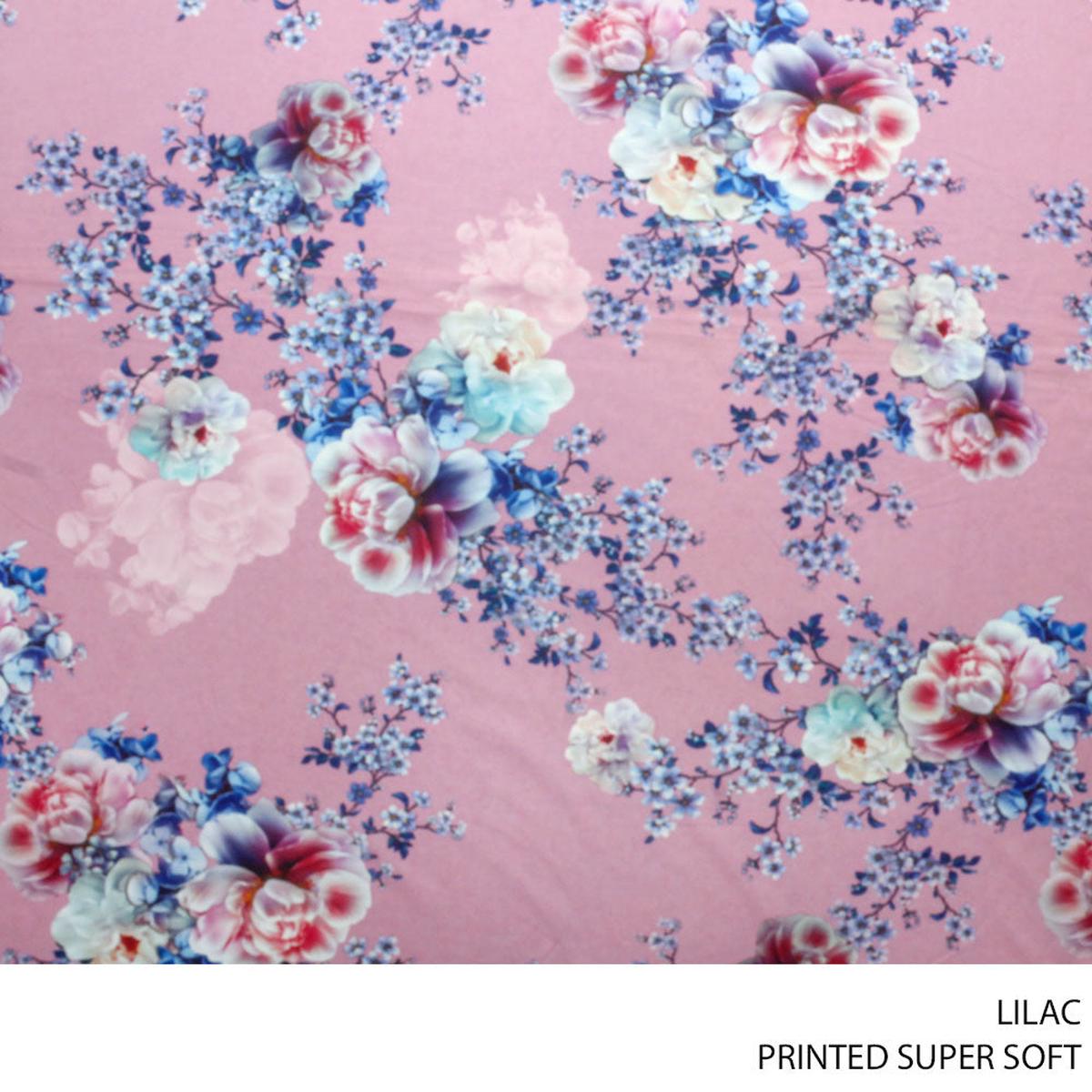 SUPER SOFT PRINTED FABRIC LILAC