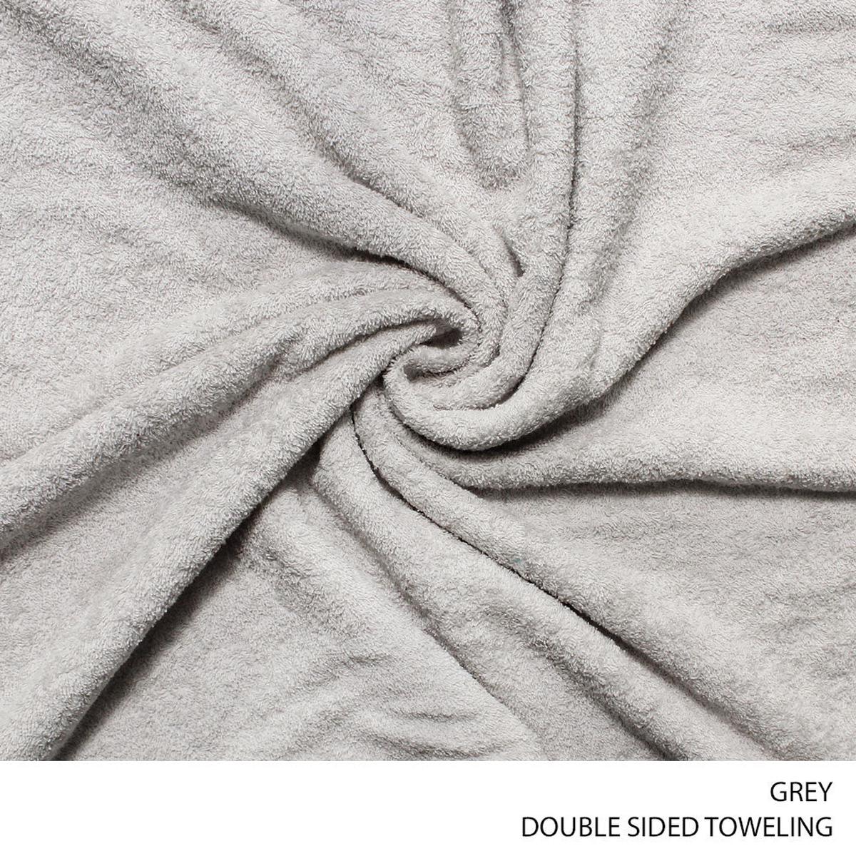 Toweling Dbl Sided fabric 150cm grey