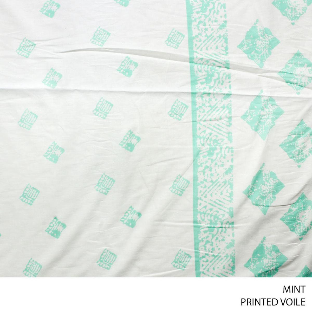 VOILE PRINTED FABRIC MINT ROLL ROLL 001