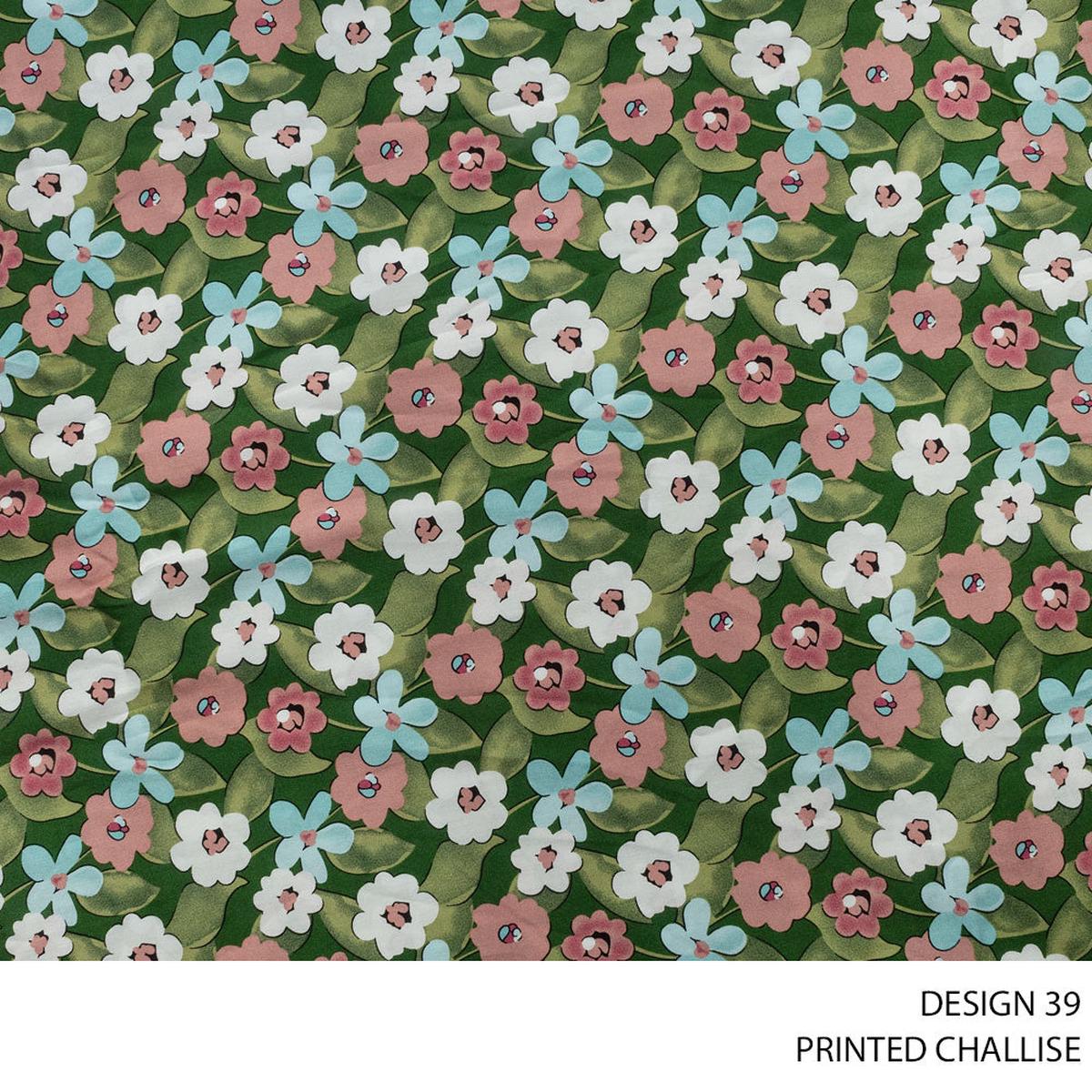 CHALISE PRINTED FABRIC 140CM FOREST GRN ROLL ROLL 001