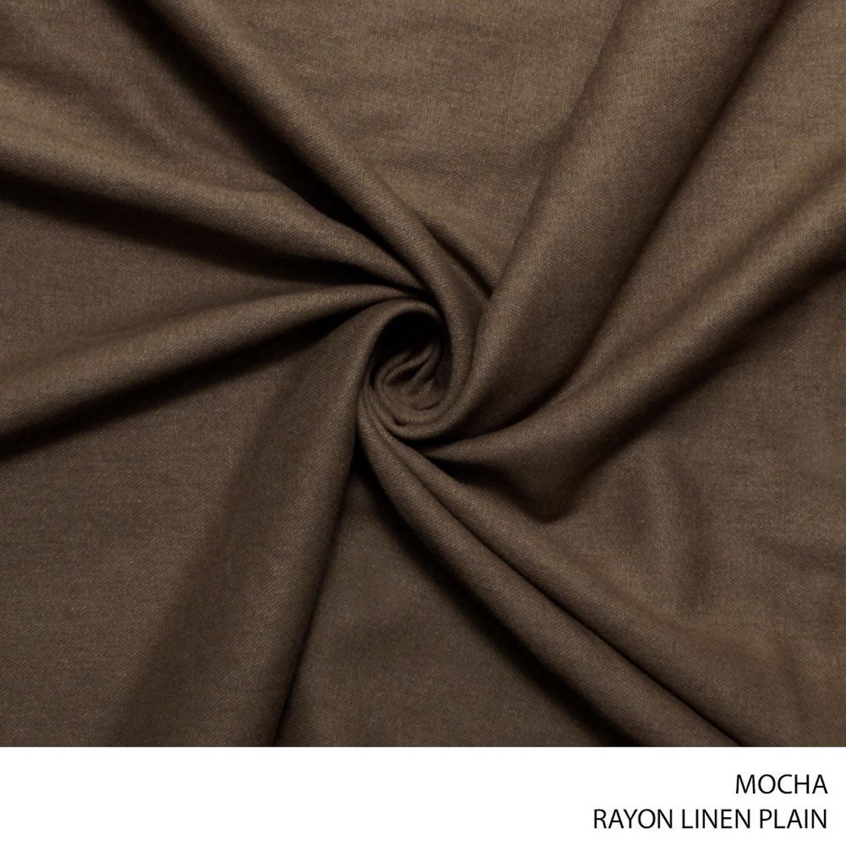 RAYON LINEN PLAIN FABRIC 150CM MOCHA