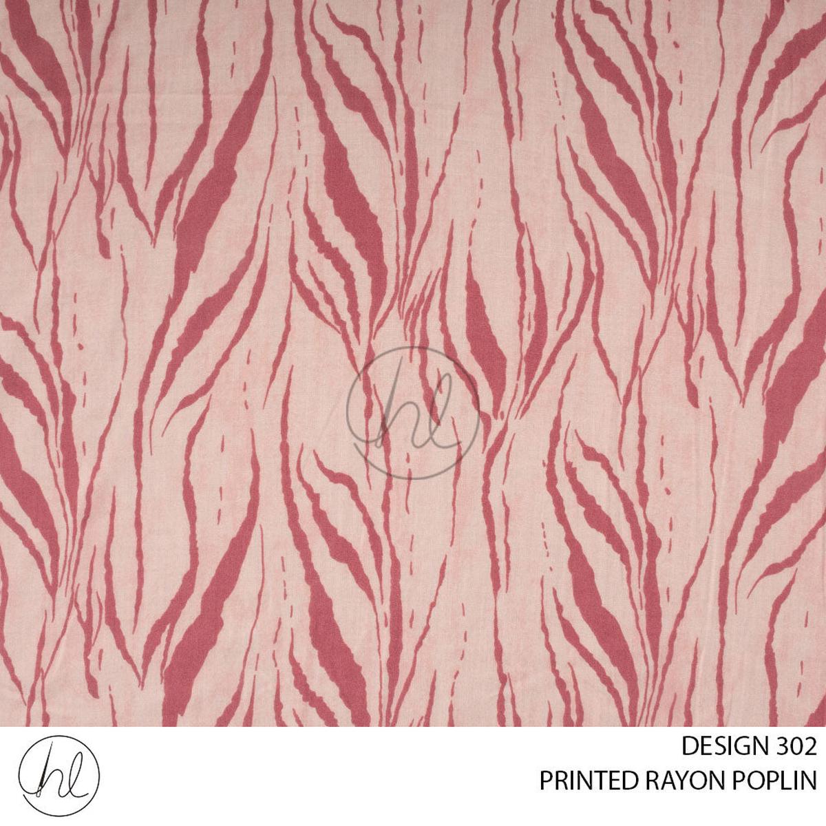 RAYON POPLIN PRINT 51 PER MPEACH DESIGN 302 150CM WIDE