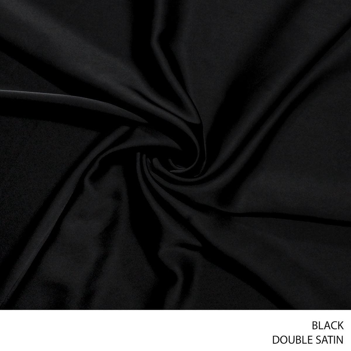 SATIN DOUBLE FABRIC 150CM BLACK
