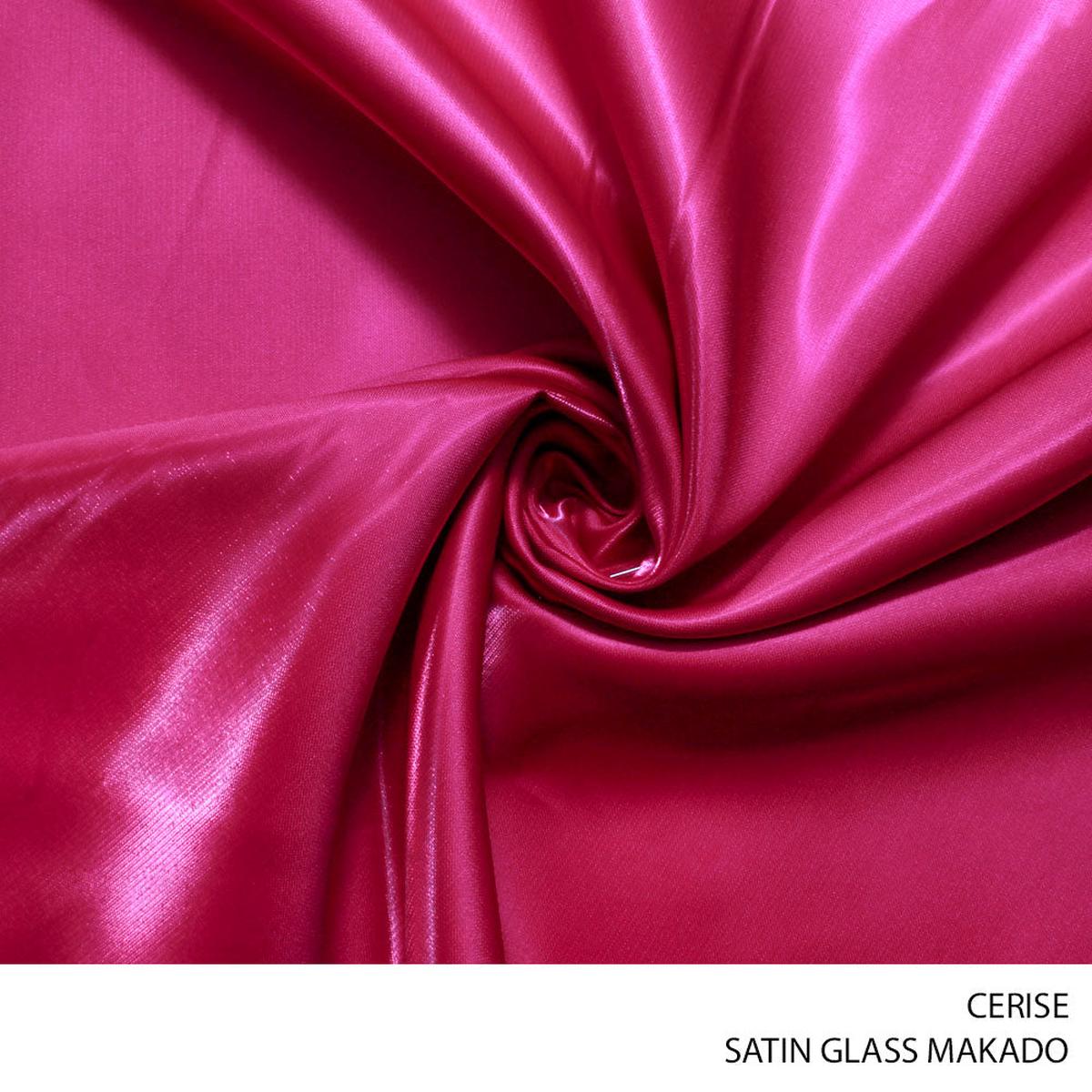 SATIN GLASS MAKADO 150CM CERISE ROLL ROLL 001