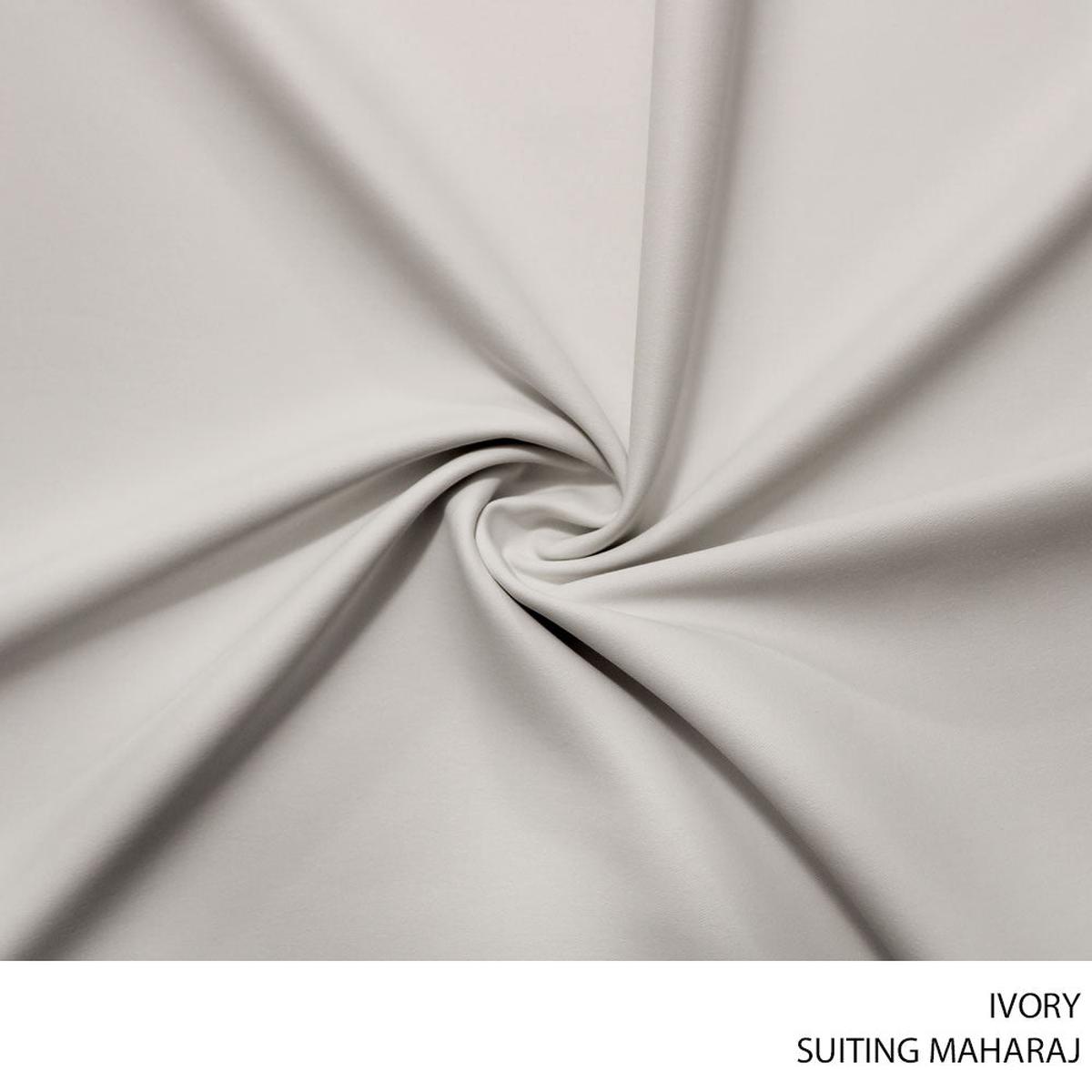 SUITING MAHARAJAH FABRIC 150CM IVORY ROLL ROLL 001