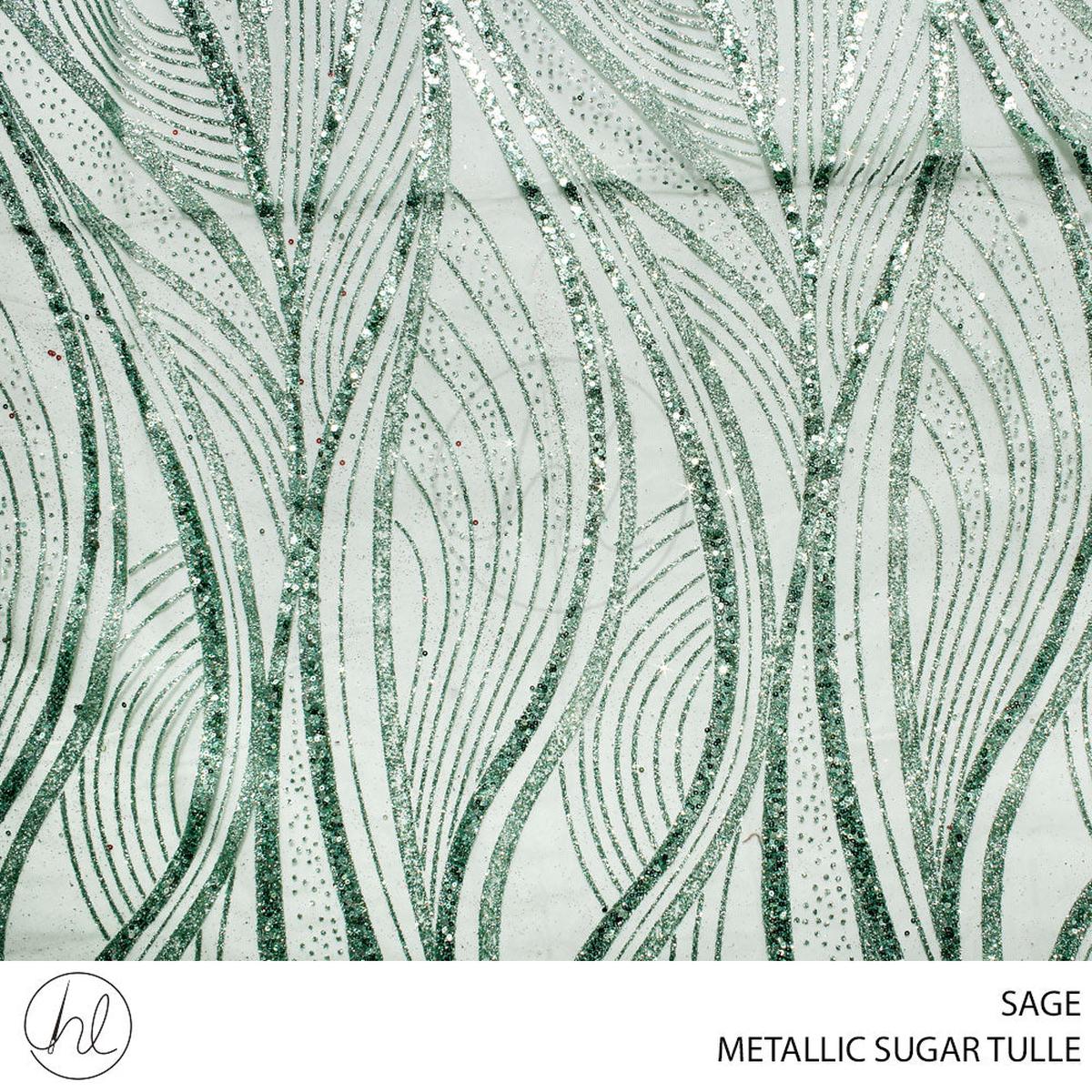 TULLE SUGAR MTLC RAINBOW 140CM SAGE ROLL ROLL 001