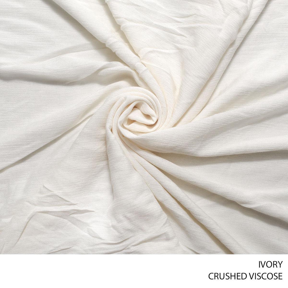 VISCOSE CRUSHED FABRIC IVORY ROLL ROLL 002