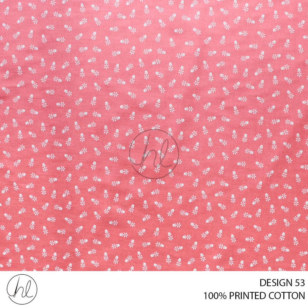 100% PRINTED COTTON 3408 SWEET PINK 110CM PER M