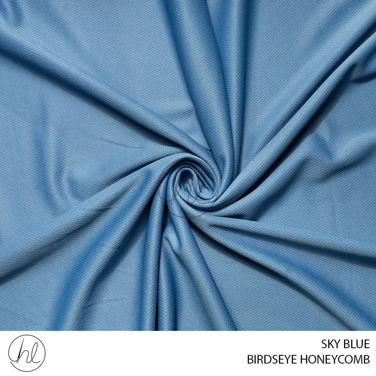 Birdseye Honeycomb 275 Sky Blue 150cm Per M