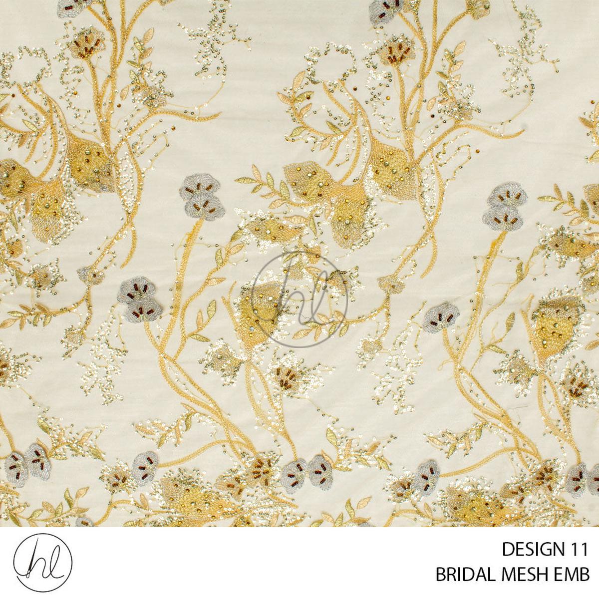 BRIDAL MESH EMB PER M DESIGN 11 GOLD COLLECTION 08