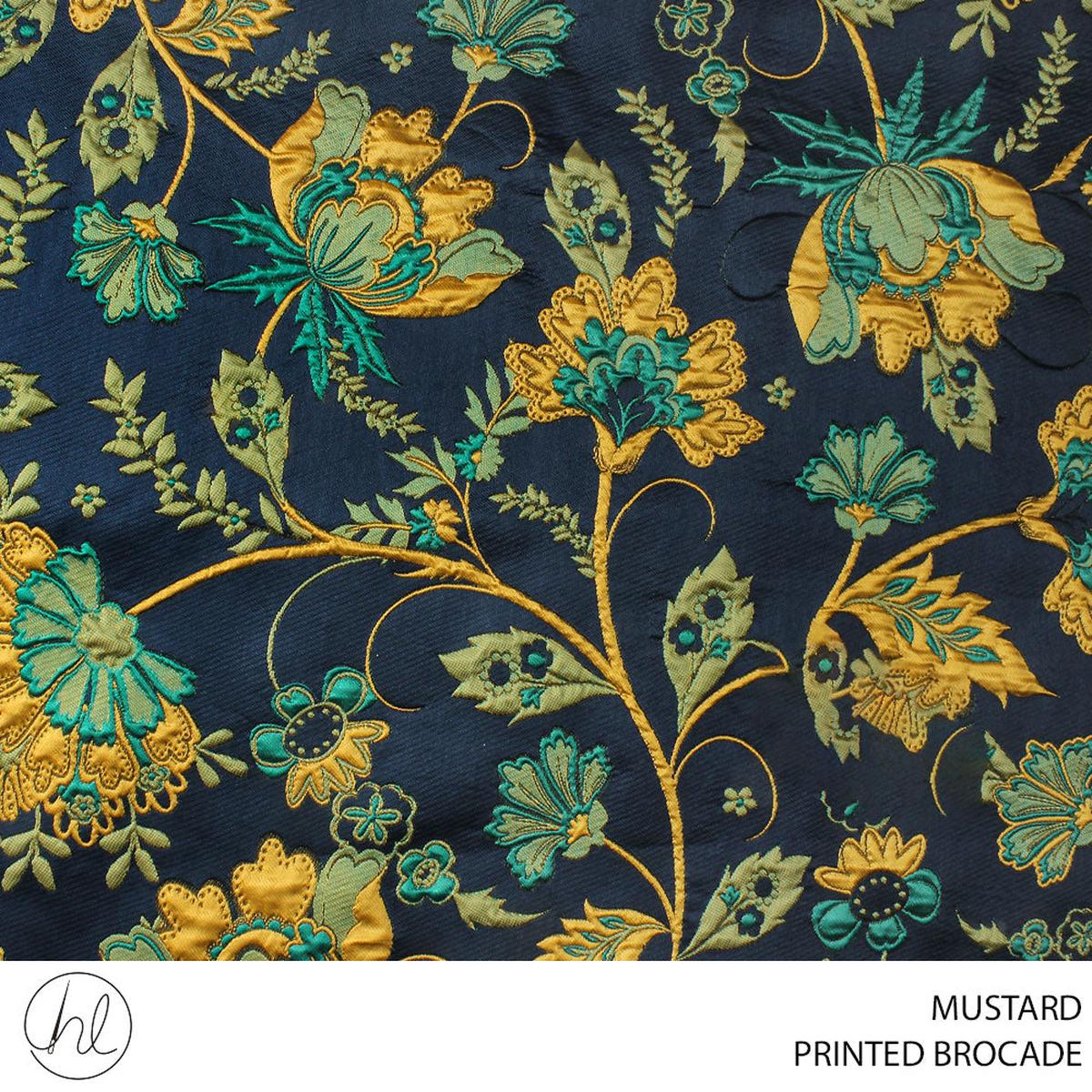 BROCADE PRINTED 150CM MUSTARD ROLL ROLL 001