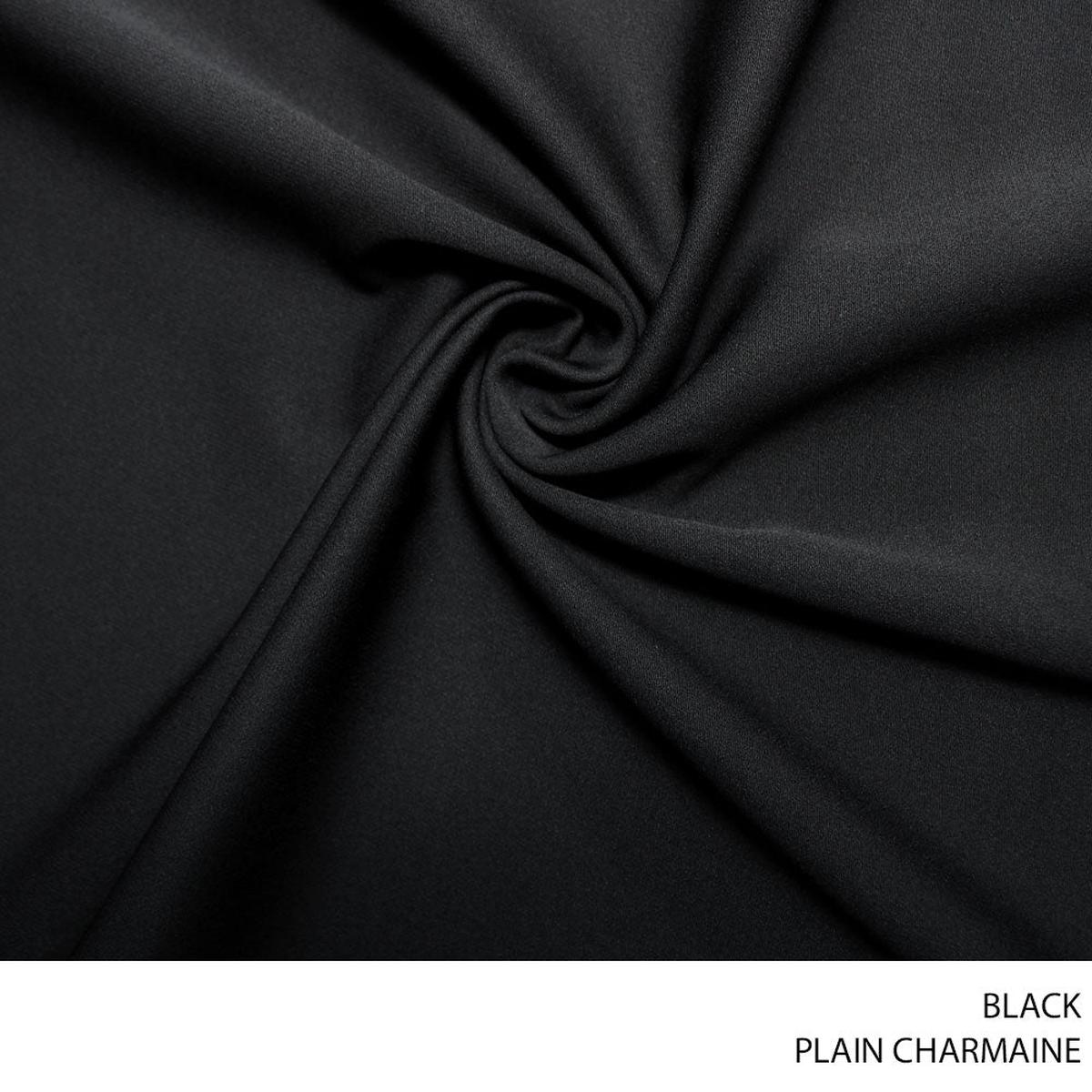 CHARMAINE PLN FABRIC 150CM BLACK ROLL 001 1