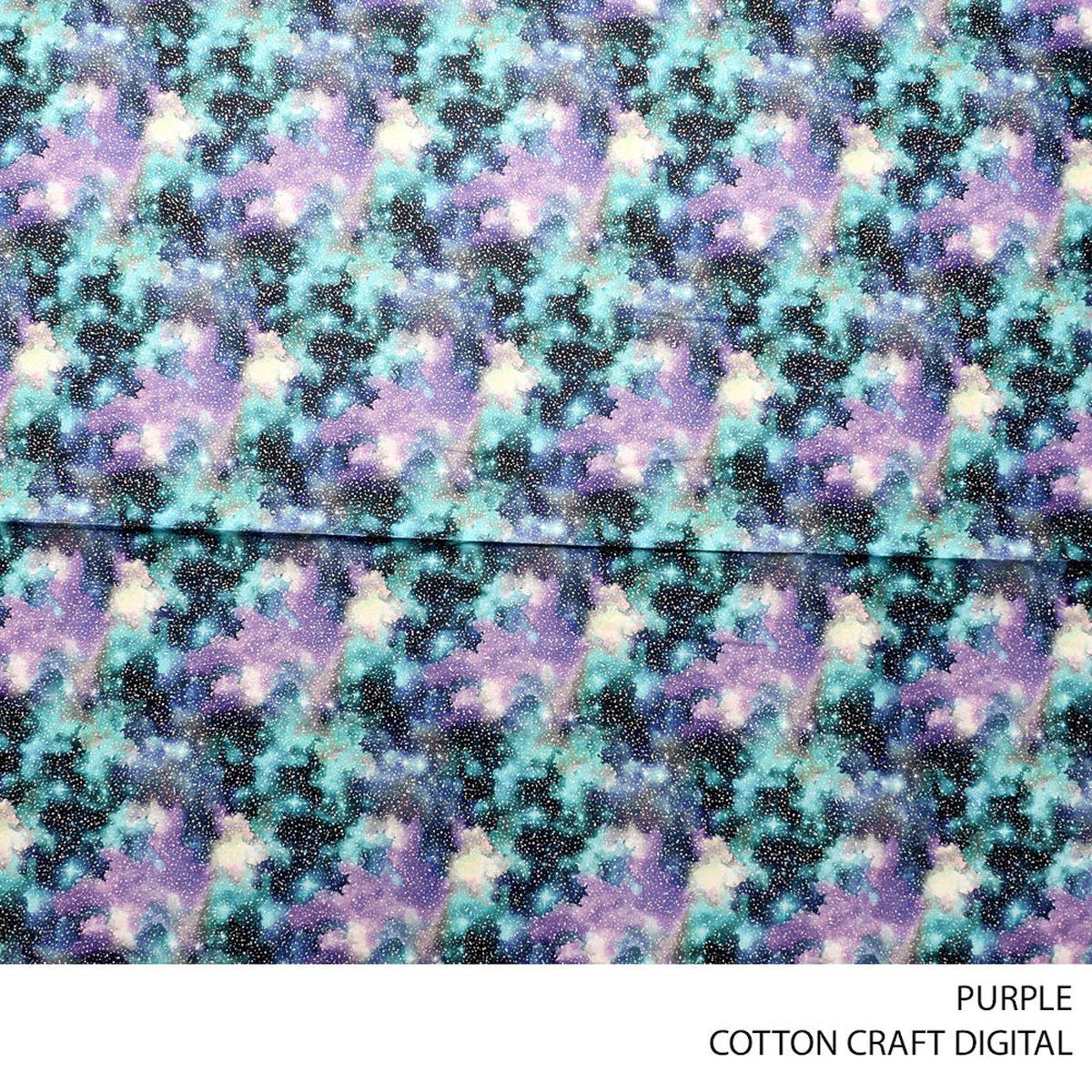 COTTON CRAFT DIGITAL FABRIC PURPLE ROLL ROLL 006