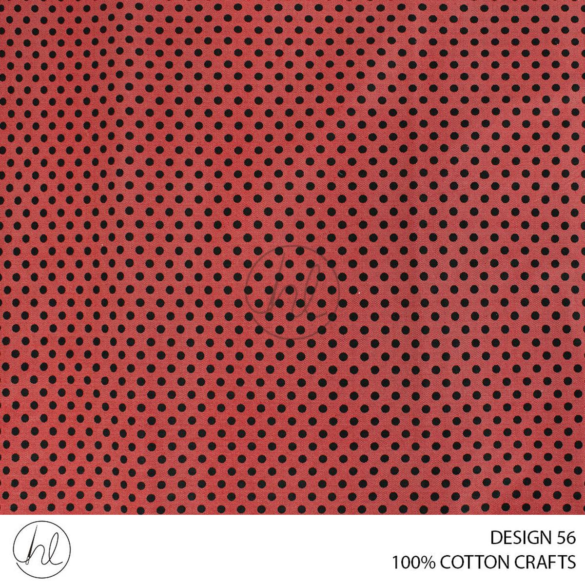 COTTON CRAFT POLKA DOTS SML FABRIC RED/ORANGE ROLL ROLL 001