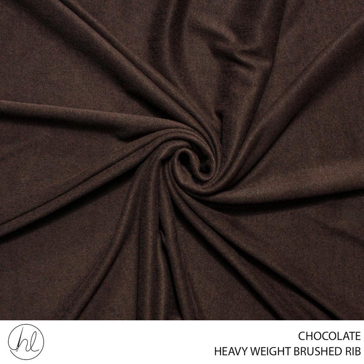 RIB BRUSHED HEAVY WEIGHT FABRIC 150CM CHOCOLATE ROLL ROLL 001