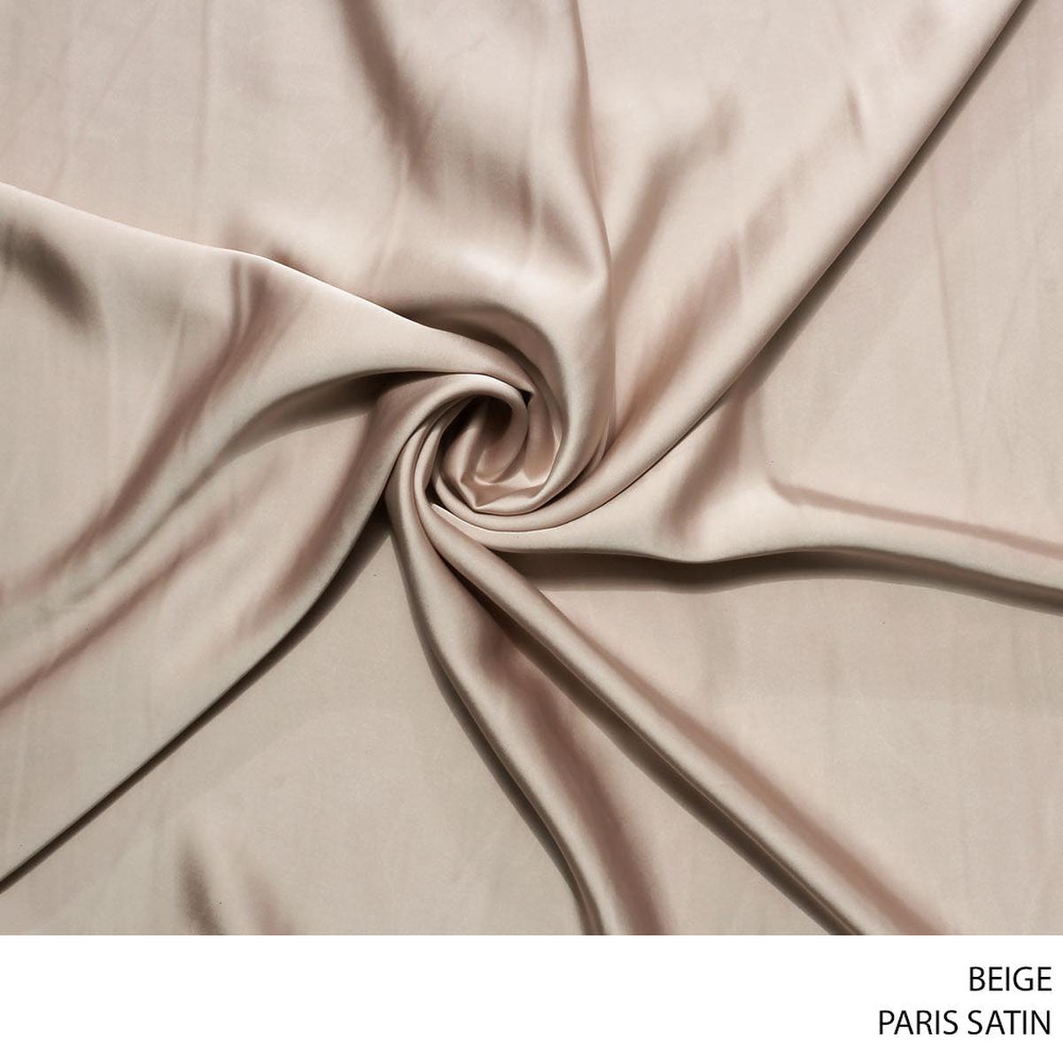 SATIN PARIS FABRIC 150CM BEIGE ROLL ROLL 001