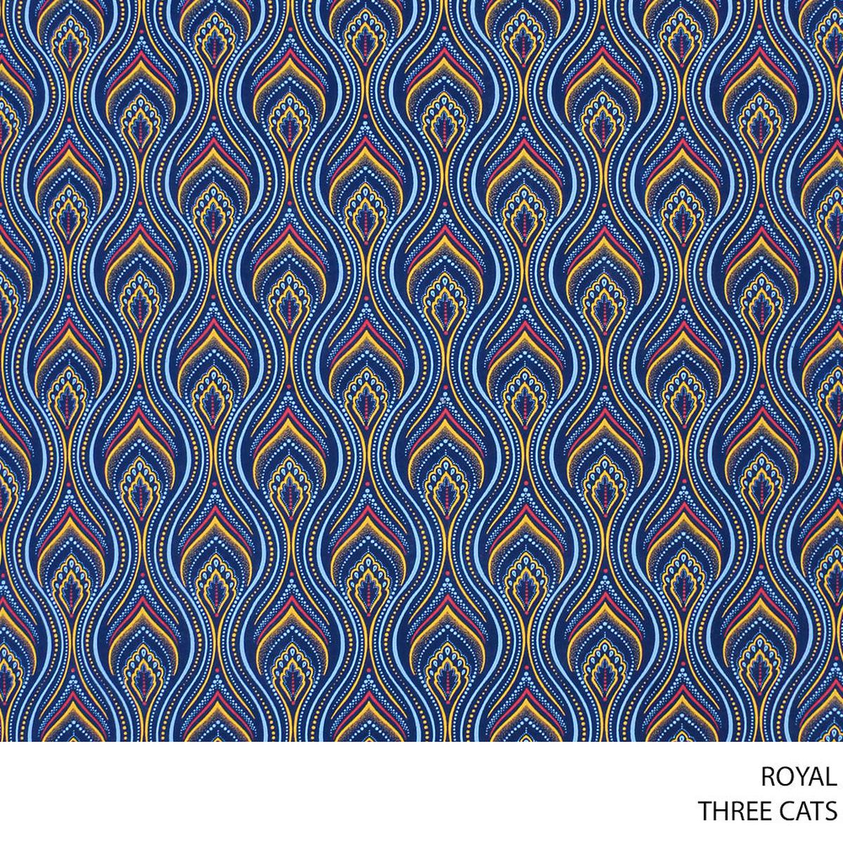 THREE CATS FANCY FABRIC ROYAL ROLL 002 EACH