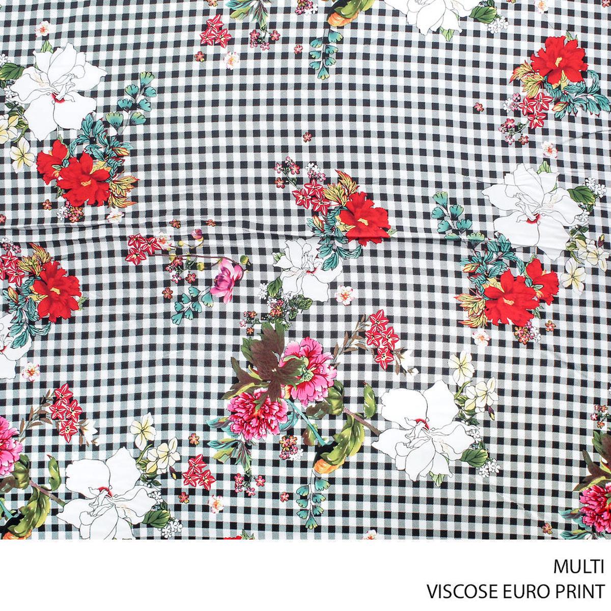 VISCOSE EURO PRINTS FABRIC MULTI