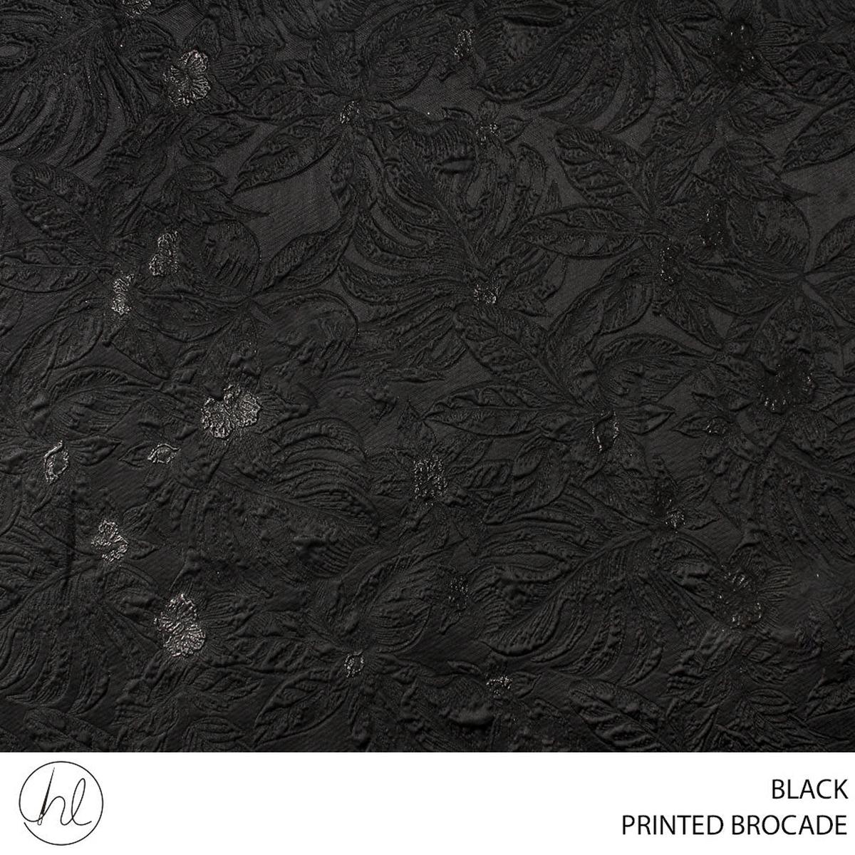 BROCADE PRINTED 150CM BLACK ROLL ROLL 001